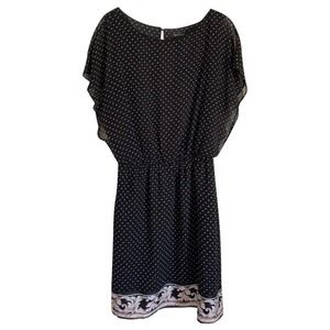 Elegant Black Polka Dot Dress